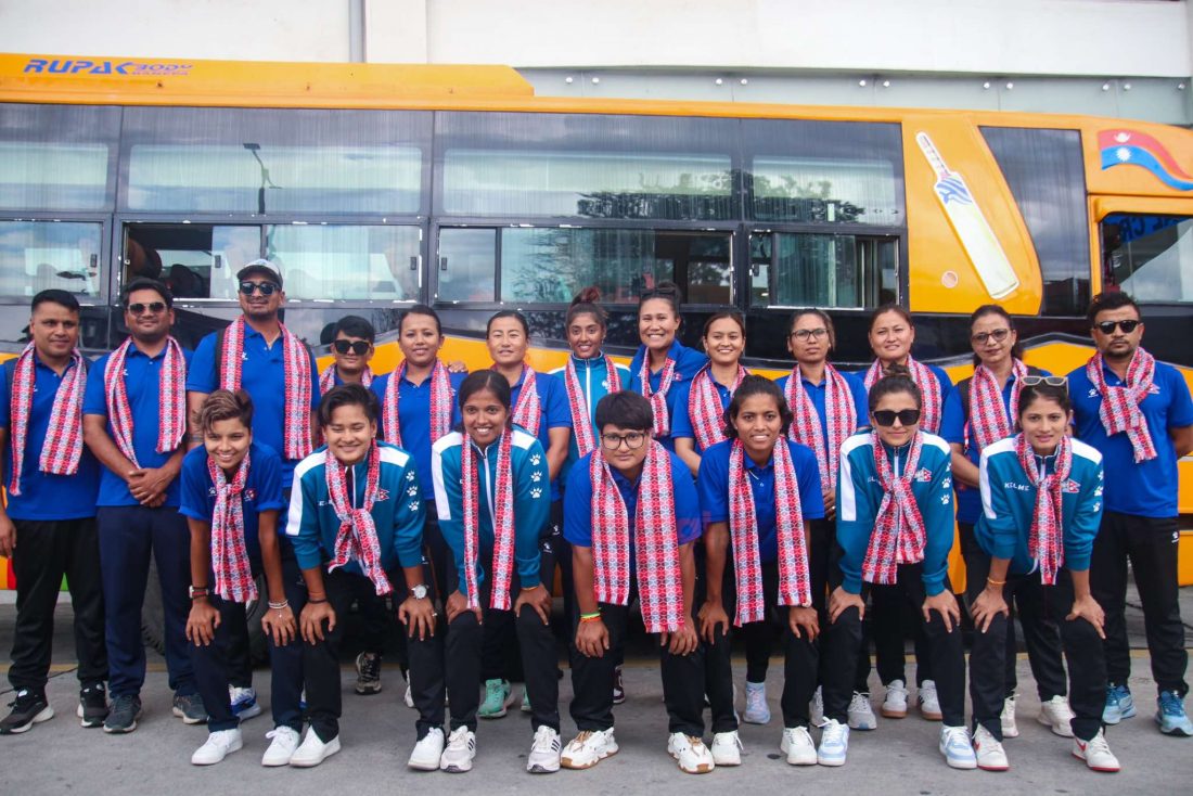 एसिया कप खेलेर स्वदेश फर्कियो नेपाली महिला क्रिकेट टिम